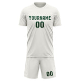 Custom White Green Soccer Jersey