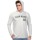 Custom White Dark Green UV-Hoodie