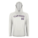 Custom White Purple UV-Hoodie