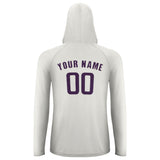 Custom White Purple UV-Hoodie