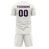 Custom White Purple Soccer Jersey
