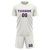 Custom White Purple Soccer Jersey