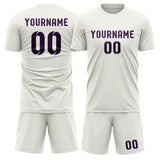 Custom White Purple Soccer Jersey