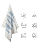 Custom White Light Blue Beach Towel