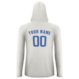 Custom White Sky Blue UV-Hoodie