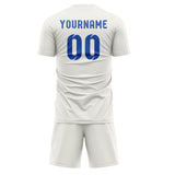 Custom White Sky Blue Soccer Jersey