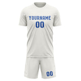 Custom White Sky Blue Soccer Jersey