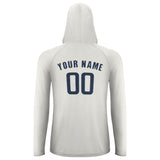 Custom White Blue UV-Hoodie