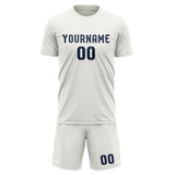 Custom White Blue Soccer Jersey
