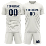 Custom White Blue Soccer Jersey