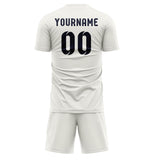 Custom White Navy Soccer Jersey