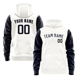 Custom White Navy Hoodie