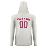 Custom White Pink UV-Hoodie