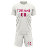 Custom White Pink Soccer Jersey