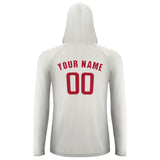 Custom White Red UV-Hoodie