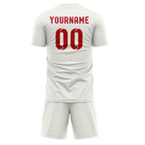 Custom White Red Soccer Jersey