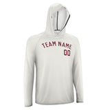 Custom White Crimson Red UV-Hoodie