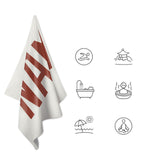 Custom White Coral Red Beach Towel