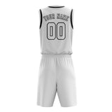 Custom White White Basketball Set