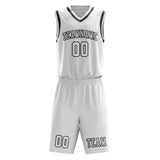 Custom White White Basketball Set