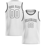 Custom White & White Colors Design Sports Basketball Jersey