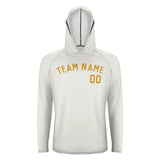 Custom White Yellow UV-Hoodie