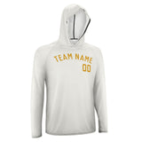 Custom White Yellow UV-Hoodie