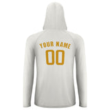Custom White Yellow UV-Hoodie