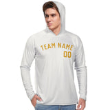 Custom White Yellow UV-Hoodie