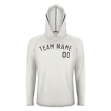Custom White Dark Grey UV-Hoodie