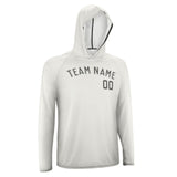 Custom White Dark Grey UV-Hoodie