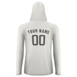Custom White Dark Grey UV-Hoodie