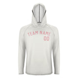Custom White Light Pink UV-Hoodie