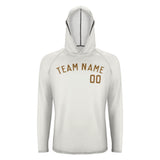 Custom White Khaki UV-Hoodie