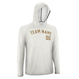 Custom White Khaki UV-Hoodie