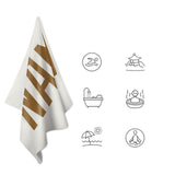 Custom White Khaki Beach Towel