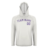 Custom White Light Purple UV-Hoodie