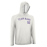 Custom White Light Purple UV-Hoodie