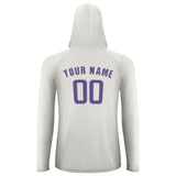 Custom White Light Purple UV-Hoodie