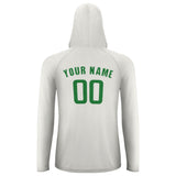 Custom White Emerald Green UV-Hoodie