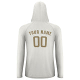 Custom White Light Khaki UV-Hoodie