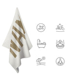 Custom White Light Khaki Beach Towel