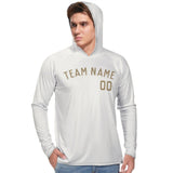 Custom White Light Khaki UV-Hoodie