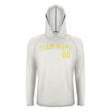 Custom White Light Yellow UV-Hoodie