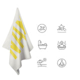 Custom White Light Yellow Beach Towel