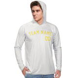 Custom White Light Yellow UV-Hoodie