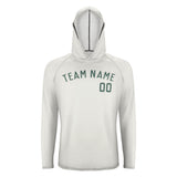 Custom White Blue Green UV-Hoodie