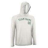 Custom White Blue Green UV-Hoodie