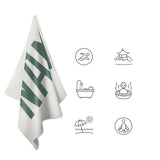Custom White Blue Green Beach Towel