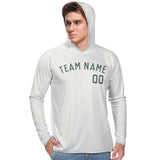 Custom White Blue Green UV-Hoodie